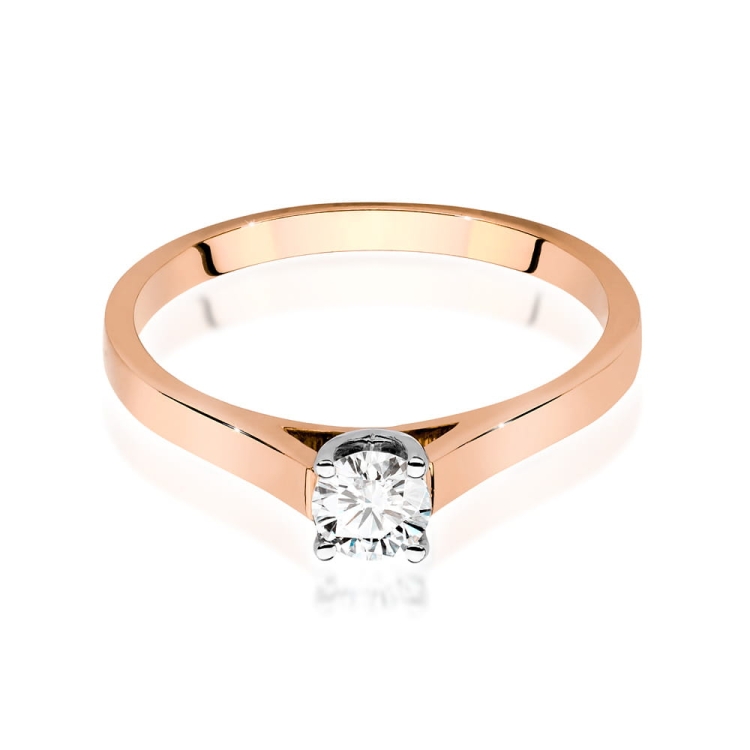 Pierścionek zaręczynowy z różowego złota z diamentem 0,40ct Fire Of Love