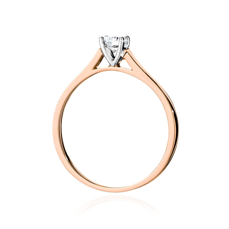 Pierścionek zaręczynowy z różowego złota z diamentem 0,40ct Fire Of Love