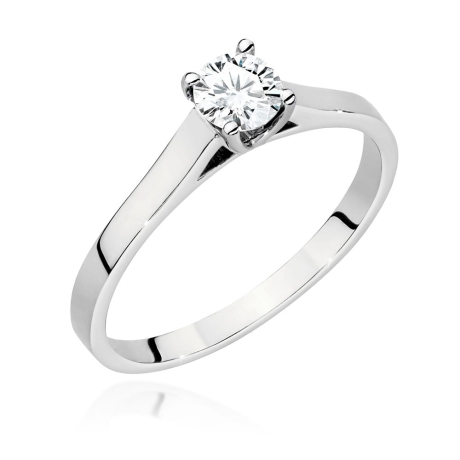 Przejdź do produktu Pierścionek zaręczynowy z białego złota z diamentem 0,50ct Fire Of Love 
