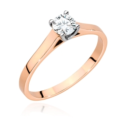 Pierścionek zaręczynowy z różowego złota z diamentem 0,50ct Fire Of Love