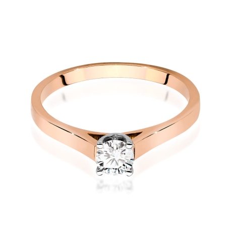 Przejdź do produktu Pierścionek zaręczynowy z różowego złota z diamentem 0,50ct Fire Of Love 