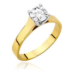 Pierścionek zaręczynowy z żółtego złota z diamentem 1,00ct Fire Of Love