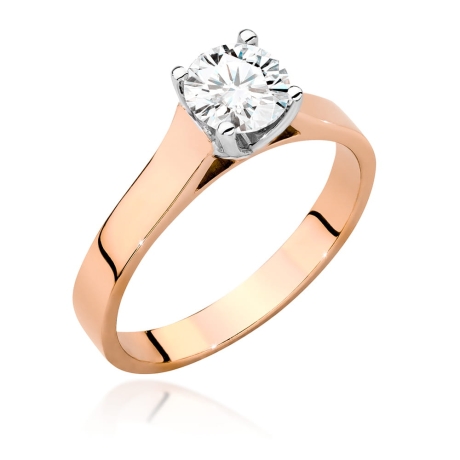 Przejdź do produktu Pierścionek zaręczynowy z różowego złota z diamentem 1,00ct Fire Of Love 