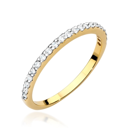 Przejdź do produktu Pierścionek zaręczynowy z żółtego złota z diamentami 0,18ct Fire Of Love 