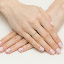 Pierścionek zaręczynowy z żółtego złota z diamentami 0,18ct Fire Of Love