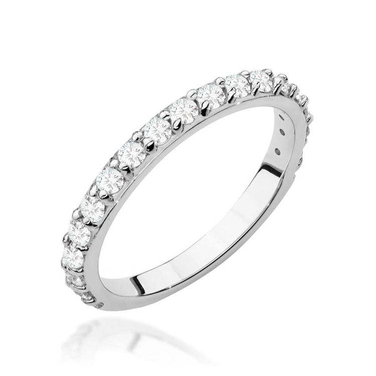 Pierścionek zaręczynowy z białego złota z diamentami 0,34ct Fire Of Love