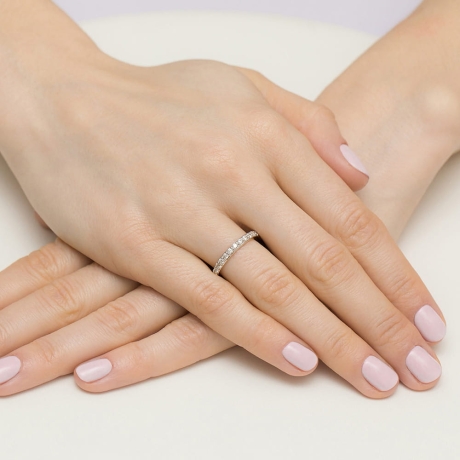 Przejdź do produktu Pierścionek zaręczynowy z białego złota z diamentami 0,34ct Fire Of Love 