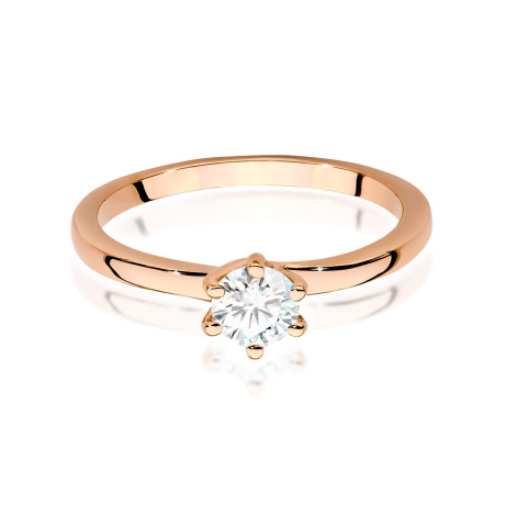 Przejdź do produktu Pierścionek zaręczynowy z różowego złota z diamentem 0,40ct Fire Of Love 