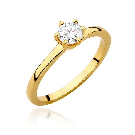 Przejdź do produktu Pierścionek zaręczynowy z żółtego złota z diamentem 0,40ct Fire Of Love 