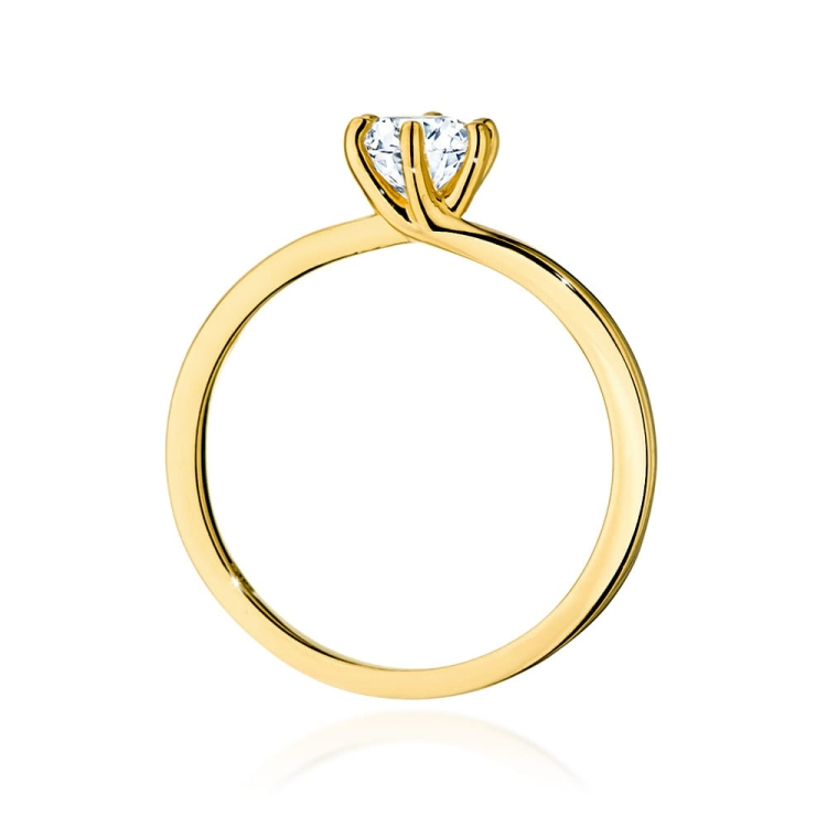 Pierścionek zaręczynowy z żółtego złota z diamentem 0,50ct Fire Of Love