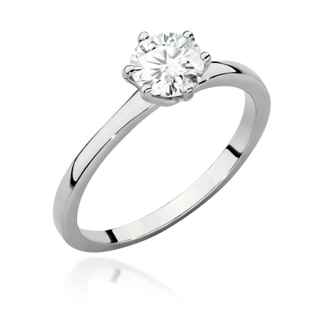Przejdź do produktu Pierścionek zaręczynowy z białego złota z diamentem 0,70ct Fire Of Love