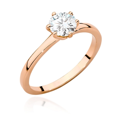 Przejdź do produktu Pierścionek zaręczynowy z różowego złota z diamentem 0,70ct Fire Of Love