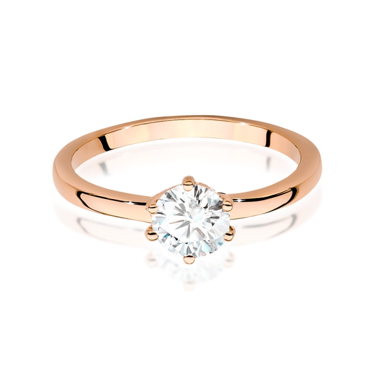 Pierścionek zaręczynowy z różowego złota z diamentem 0,70ct Fire Of Love