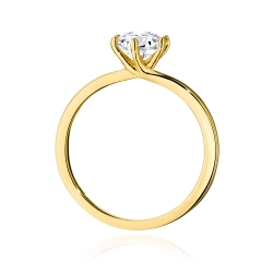 Pierścionek zaręczynowy z żółtego złota z diamentem 1,00ct Fire Of Love