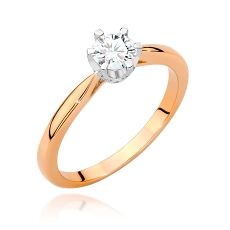 Przejdź do produktu Pierścionek zaręczynowy z różowego złota z diamentami 0,46ct Fire Of Love