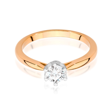 Przejdź do produktu Pierścionek zaręczynowy z różowego złota z diamentami 0,46ct Fire Of Love