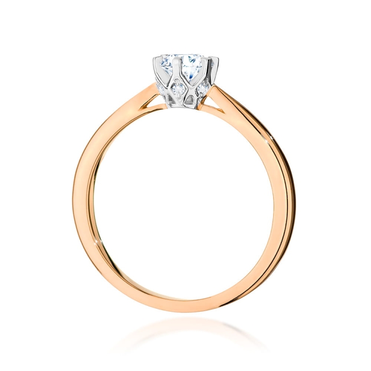 Pierścionek zaręczynowy z różowego złota z diamentami 0,46ct Fire Of Love