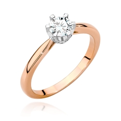 Pierścionek zaręczynowy z różowego złota z diamentami 0,56ct Fire Of Love