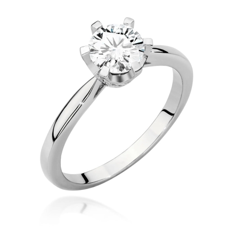 Przejdź do produktu Pierścionek zaręczynowy z białego złota z diamentami 0,76ct Fire Of Love