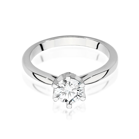 Przejdź do produktu Pierścionek zaręczynowy z białego złota z diamentami 0,76ct Fire Of Love