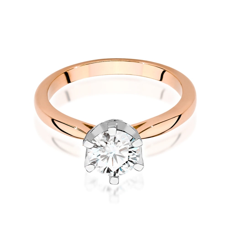Pierścionek zaręczynowy z różowego złota z diamentami 1,06ct Fire Of Love