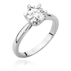 Pierścionek zaręczynowy z białego złota z diamentami 1,06ct Fire Of Love