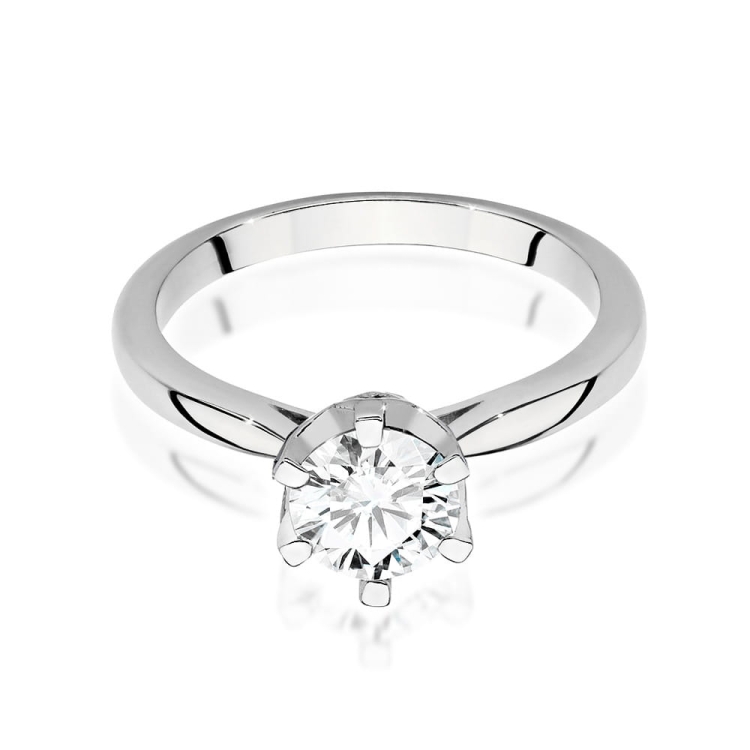 Pierścionek zaręczynowy z białego złota z diamentami 1,06ct Fire Of Love