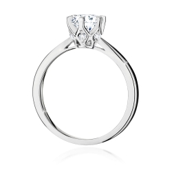 Pierścionek zaręczynowy z białego złota z diamentami 1,06ct Fire Of Love