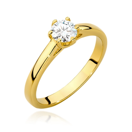 Przejdź do produktu Pierścionek zaręczynowy z żółtego złota z diamentem 0,40ct Fire Of Love