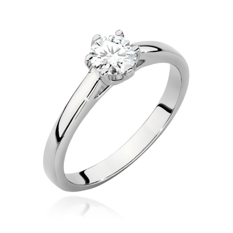 Przejdź do produktu Pierścionek zaręczynowy z białego złota z diamentem 0,40ct Fire Of Love