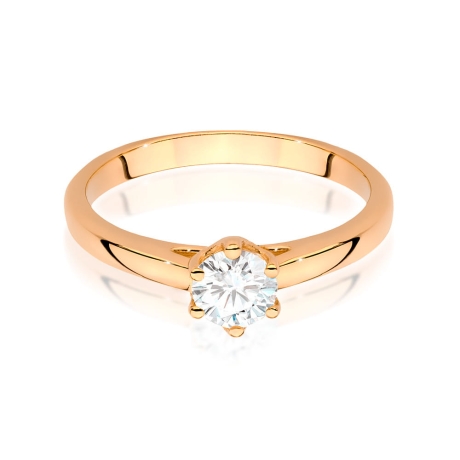 Przejdź do produktu Pierścionek zaręczynowy z różowego złota z diamentem 0,50ct Fire Of Love