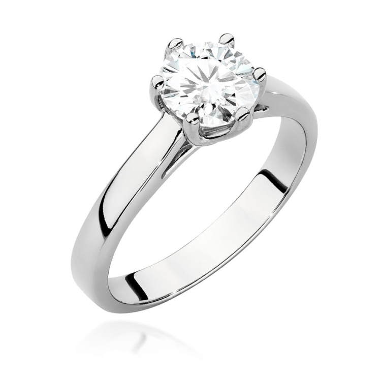 Pierścionek zaręczynowy z białego złota z diamentem 1,00ct Fire Of Love