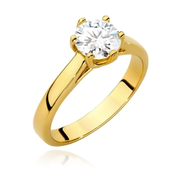 Pierścionek zaręczynowy z żółtego złota z diamentem 1,00ct Fire Of Love