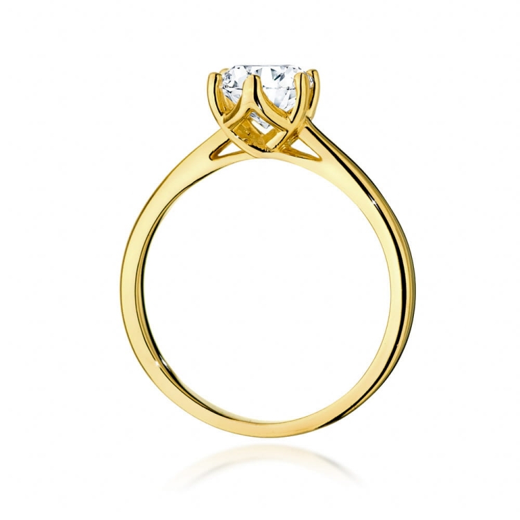 Pierścionek zaręczynowy z żółtego złota z diamentem 1,00ct Fire Of Love