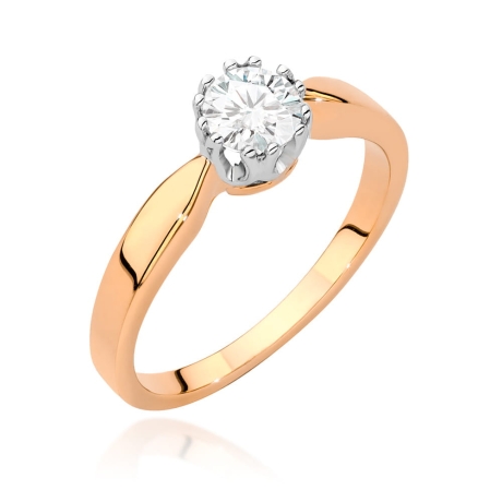 Przejdź do produktu Pierścionek zaręczynowy z różowego złota z diamentem 0,40ct Fire Of Love 
