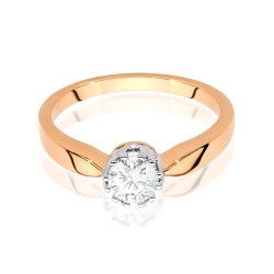 Pierścionek zaręczynowy z różowego złota z diamentem 0,40ct Fire Of Love