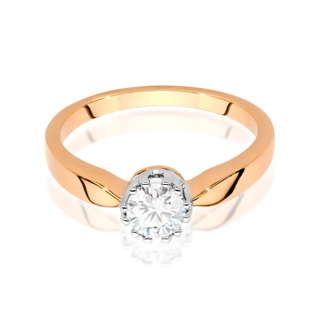Przejdź do produktu Pierścionek zaręczynowy z różowego złota z diamentem 0,40ct Fire Of Love 
