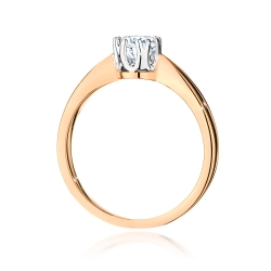 Pierścionek zaręczynowy z różowego złota z diamentem 0,40ct Fire Of Love