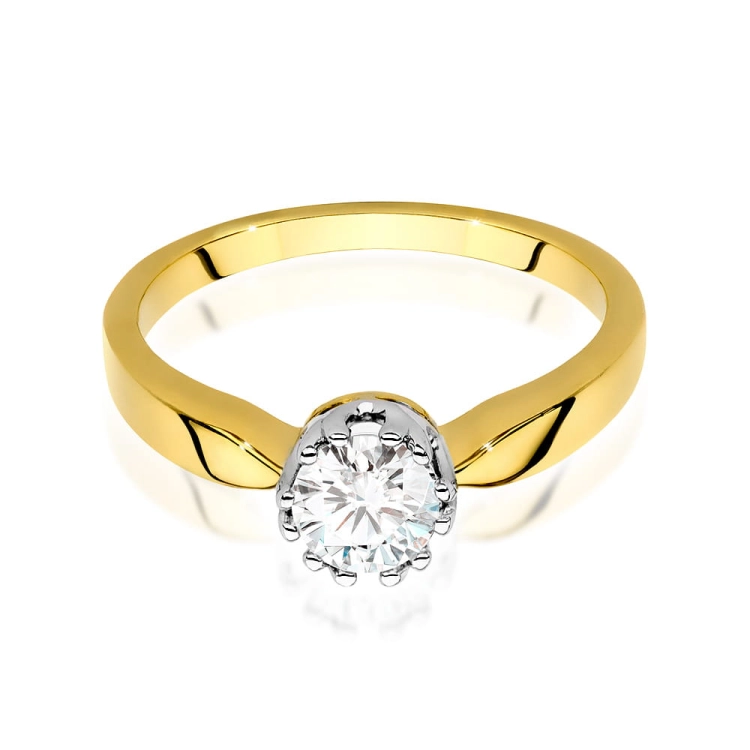 Pierścionek zaręczynowy z żółtego złota z diamentem 0,50ct Fire Of Love