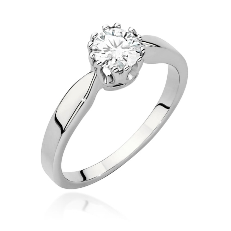 Przejdź do produktu Pierścionek zaręczynowy z białego złota z diamentem 0,50ct Fire Of Love 