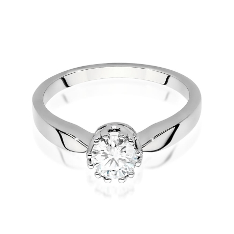 Przejdź do produktu Pierścionek zaręczynowy z białego złota z diamentem 0,50ct Fire Of Love 