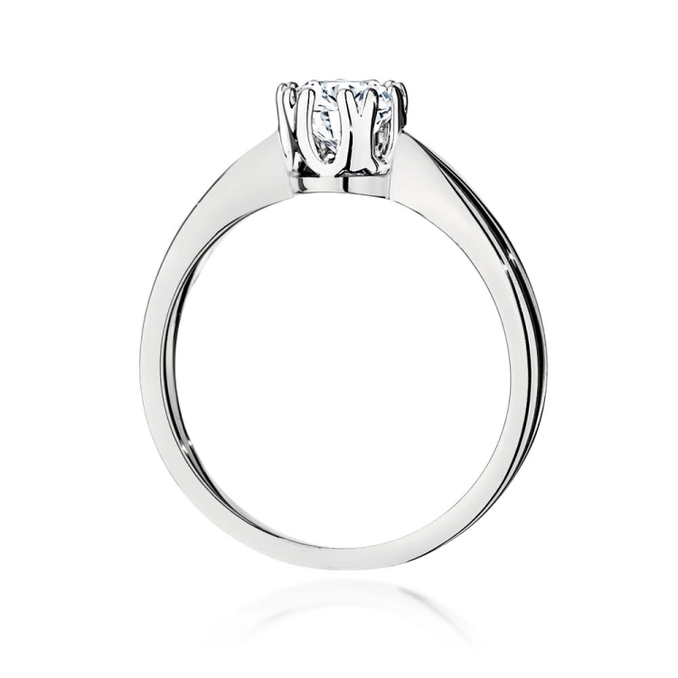 Pierścionek zaręczynowy z białego złota z diamentem 0,50ct Fire Of Love