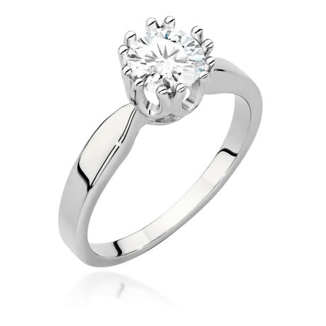 Przejdź do produktu Pierścionek zaręczynowy z białego złota z diamentem 0,70ct Fire Of Love 