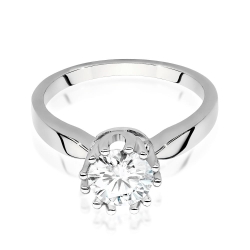 Pierścionek zaręczynowy z białego złota z diamentem 1,00ct Fire Of Love
