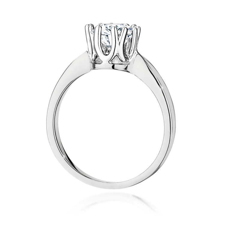 Pierścionek zaręczynowy z białego złota z diamentem 1,00ct Fire Of Love