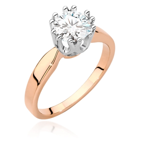 Przejdź do produktu Pierścionek zaręczynowy z różowego złota z diamentem 1,00ct Fire Of Love