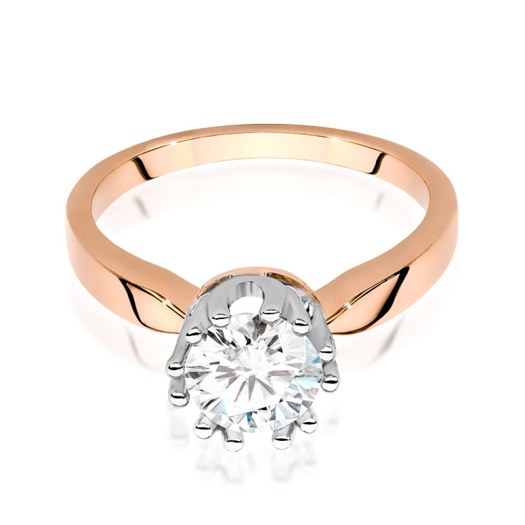 Pierścionek zaręczynowy z różowego złota z diamentem 1,00ct Fire Of Love