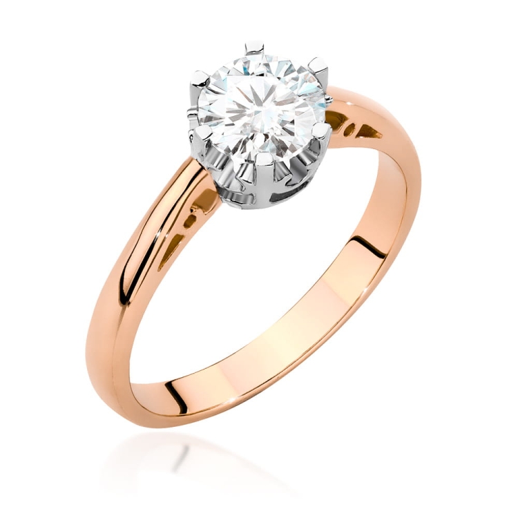 Pierścionek zaręczynowy z różowego złota z diamentem 0,70ct Fire Of Love
