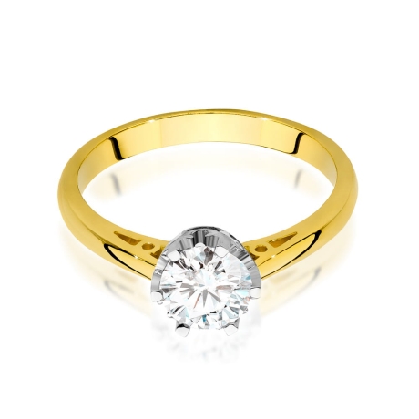 Przejdź do produktu Pierścionek zaręczynowy z żółtego złota z diamentem 0,70ct Fire Of Love