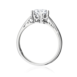 Pierścionek zaręczynowy z białego złota z diamentem 1,00ct Fire Of Love